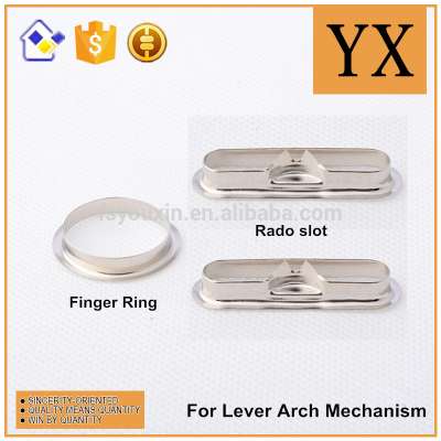 Finger ring and rado slot for lever arch mechanism